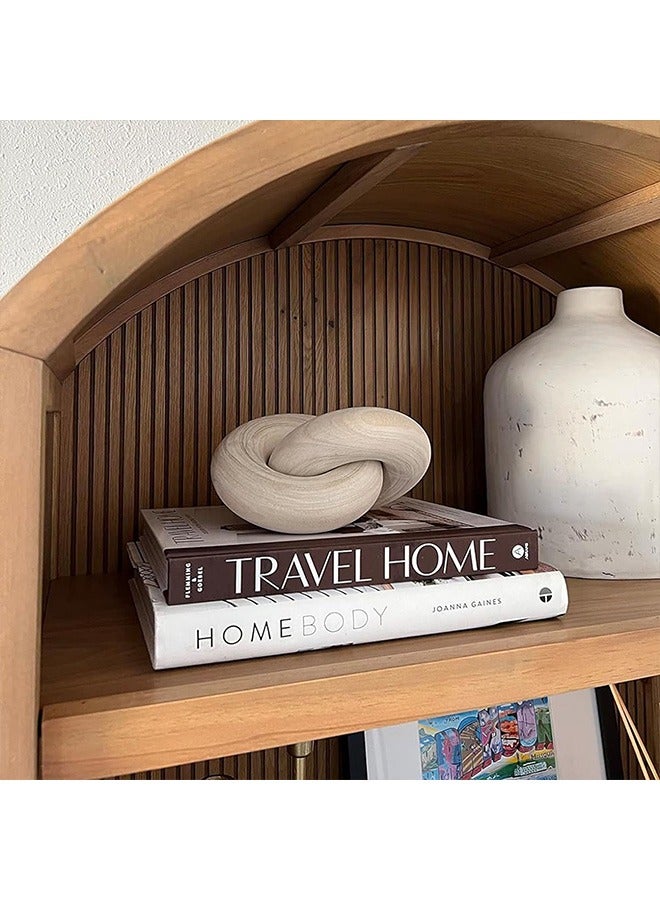 Bukela Wood kont Decor Coffee Table Decor for Living Room, Wood Chain Link Decor, Hand Carved Decoration for Home, Small Shelf Decor Accents, Bookshelf Decor, Mantle Decor, Entry Table Decor, Decorative Objects for Modern Home Living Room, Desk Decor for Office - Image 5