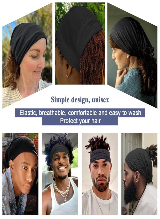 Xtrend 4 Pcs Dreadlock Tube Unisex Men Women Dreadlocks Bands Elastic Dreadlock Cap Head Wraps Dreads Cap Locks Headbands for Long Hair braids - Image 4