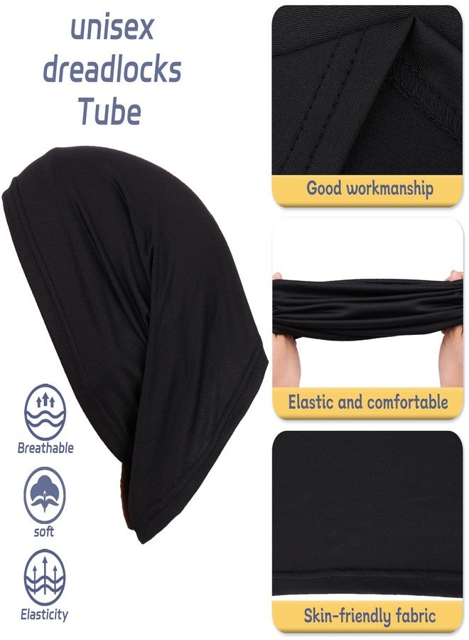 Xtrend 4 Pcs Dreadlock Tube Unisex Men Women Dreadlocks Bands Elastic Dreadlock Cap Head Wraps Dreads Cap Locks Headbands for Long Hair braids - Image 3