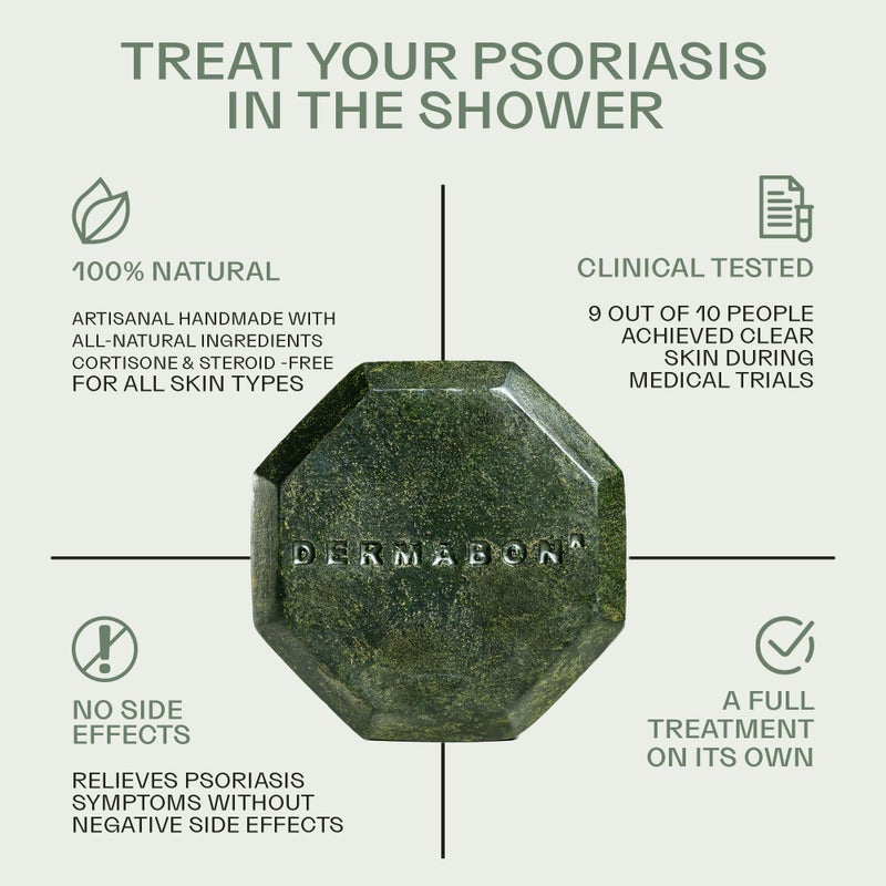 Dermabon Psoriasis, Dermatitis & Dandruff Control soap bar with 2% Coal Tar as its Active Ingredient - 1 Pack - Image 4