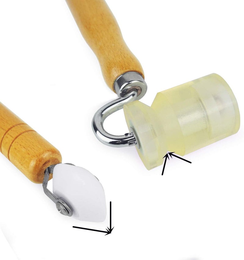 CARTINTS 40mm Wallpaper Roller Rubber Seam Roller with Double Roller Head, for Car Audio Sound Deadening Application, Heat Abatement Mat, Wallpaper and Vinyl Wrap - Image 3