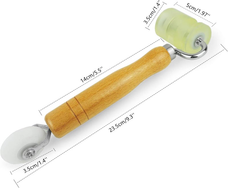 CARTINTS 40mm Wallpaper Roller Rubber Seam Roller with Double Roller Head, for Car Audio Sound Deadening Application, Heat Abatement Mat, Wallpaper and Vinyl Wrap - Image 2