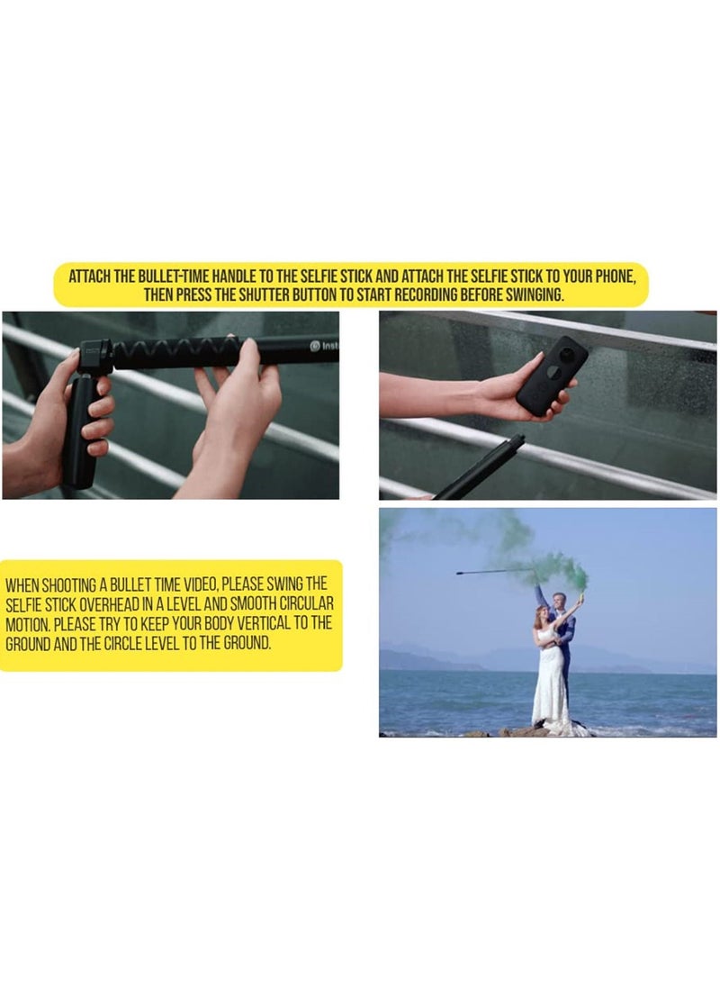 Generic - Insta 360 ONE R/X2/3EVO Bullet Time Selfie Stick Handle Rotation Shooting Set Selfie Stick - Image 1