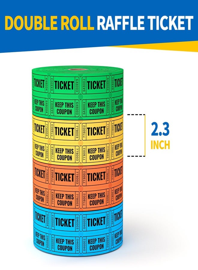 Methdic 2000 Methdic Orange Raffle Tickets (4 Color Selection), Double Roll, Ticket for Events, Entry, Class Reward, Fundraiser & Prizes - Image 3