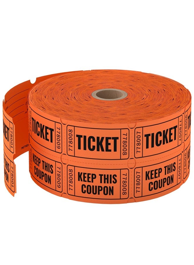 Methdic 2000 Methdic Orange Raffle Tickets (4 Color Selection), Double Roll, Ticket for Events, Entry, Class Reward, Fundraiser & Prizes - Image 1