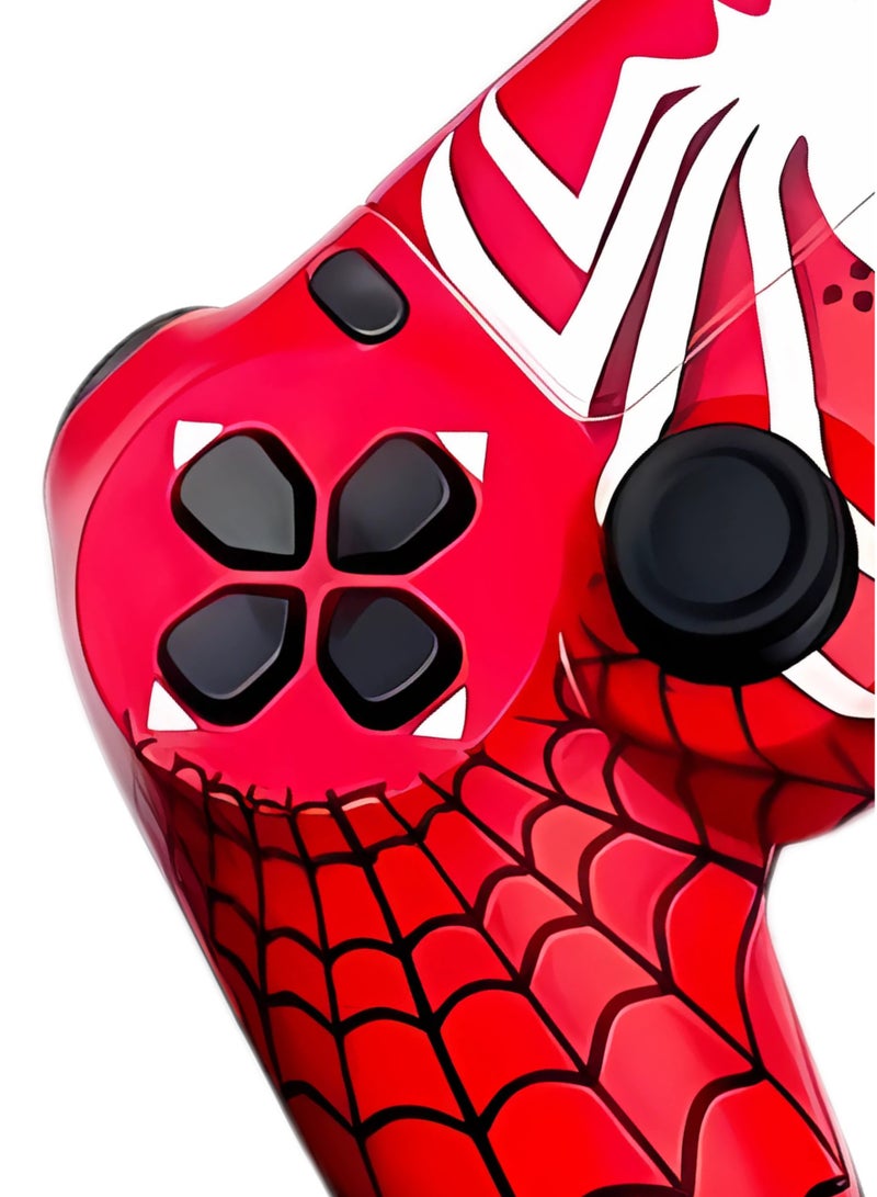 Sunshine Trade World Dualshock Wireless  PS4 Controller – High-Quality Wireless Gamepad with Red & White Spider Print, Ergonomic Design & Precise Control - Image 2