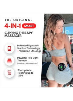 REVOMADIC REVO The Original 4-in-1 Smart Cupping Therapy Massager, Red Light Therapy for Targeted Pain Relief, Knots, Aches, Muscle Soreness, Circulation & Tighter Skin, Portable Cupping Kit  - Image 3