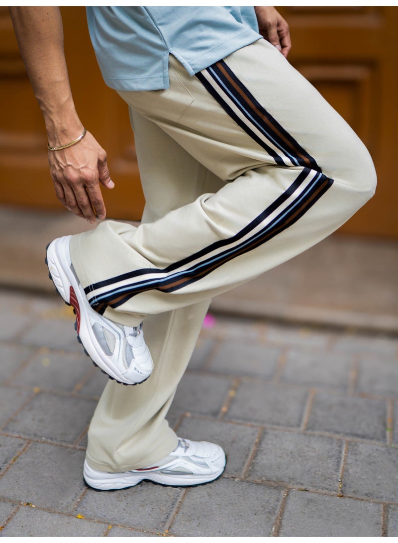 Maniac Maniac Mens Tri-Color Tape Biscuit Cotton Baggy pant  - Image 3