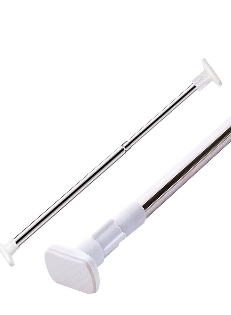 SYOSI Extendable Clothes Rail, 38-56cm Stainless Steel Extendable Clothes Rail Pole - Hanging Rails for Clothes, Wardrobe, Shower, Kitchen, Windows Adjustable Shower Curtain Pole, 22mm Diameter  - Image 1
