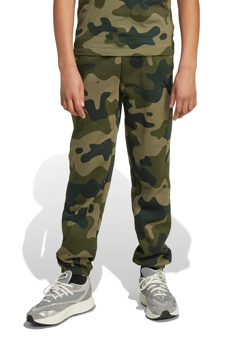 Adidas adidas J Camo Fl Pant Green Not Sports Specific Pants