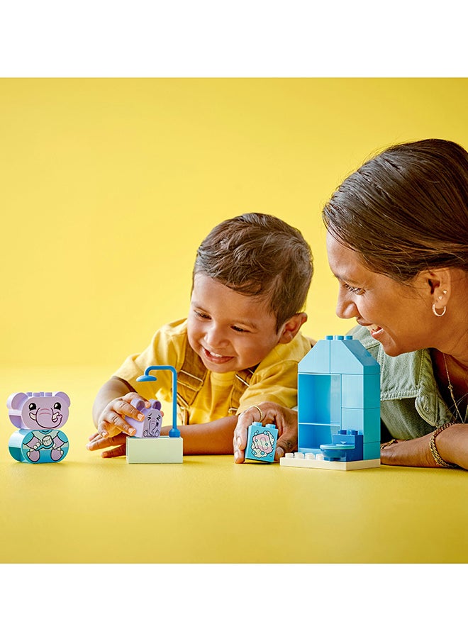 LEGO - 10413 Duplo My First Daily Routines: Bath Time Playset, Learning Toy For Toddlers Aged 18 Months Plus, Includes 2 Elephant Figures, Helps Preschoolers Role-Play Potty Training (15 Pieces) - Image 1