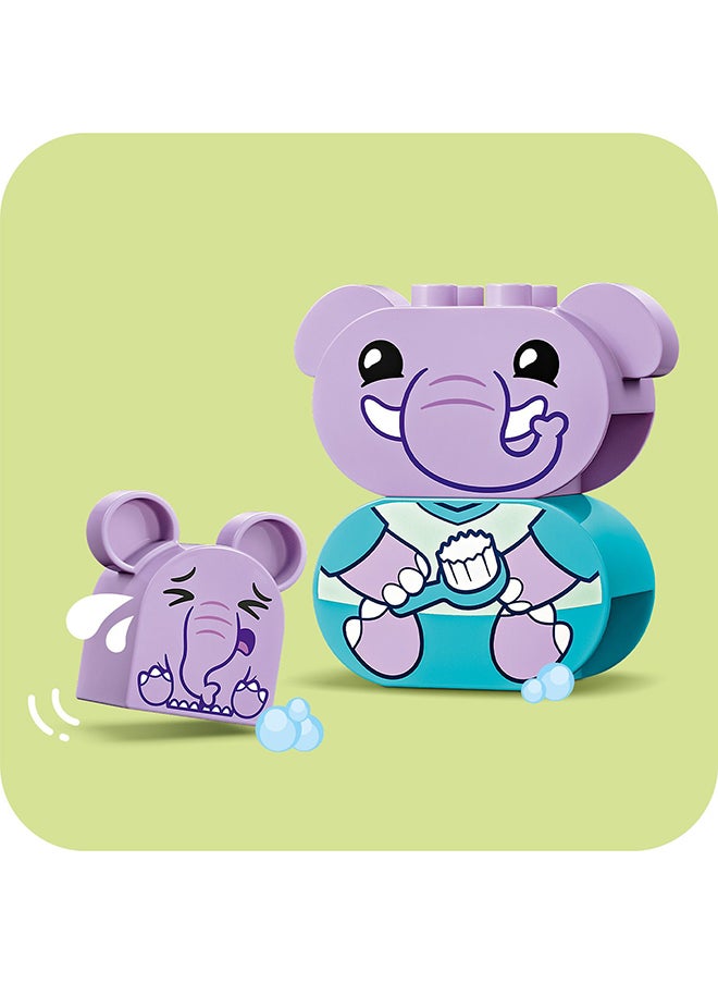 LEGO - 10413 Duplo My First Daily Routines: Bath Time Playset, Learning Toy For Toddlers Aged 18 Months Plus, Includes 2 Elephant Figures, Helps Preschoolers Role-Play Potty Training (15 Pieces) - Image 1