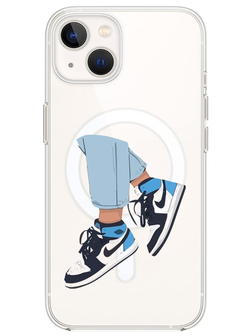 Theodor Magnetic Case for iPhone 14 Plus 6.7-inch Compatible with MagSafe Wireless Charging, Shockproof Phone Bumper Cover Sneakers - Image 1