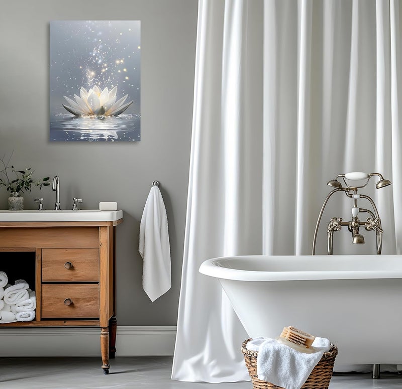 OWNANRTHM Zen Lotus Canvas Wall Art - Image 5