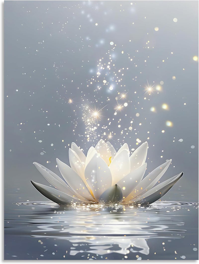 OWNANRTHM Zen Lotus Canvas Wall Art - Image 2