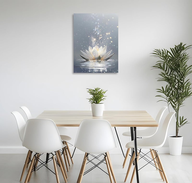 OWNANRTHM Zen Lotus Canvas Wall Art - Image 4