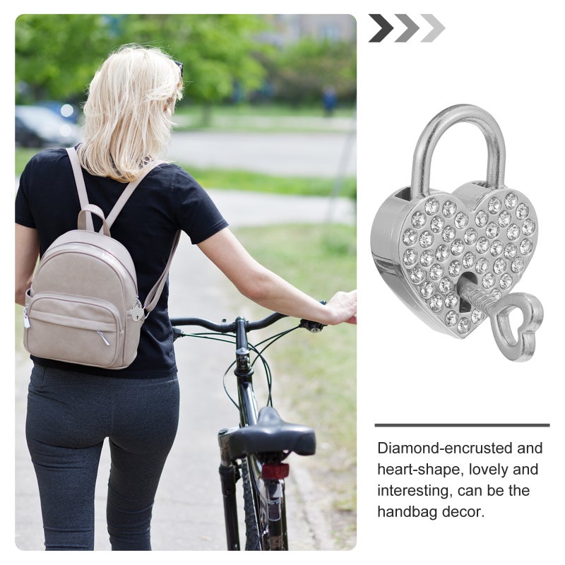 1 Set Heart-shaped Lock Lock Delicate Wishing Lock - Image 5