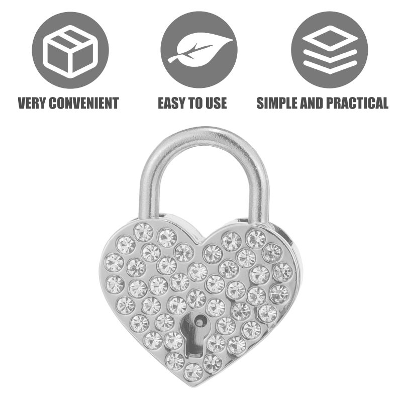 1 Set Heart-shaped Lock Lock Delicate Wishing Lock - Image 2