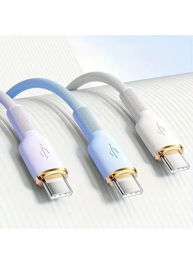 Blue 39 37 Inch Dual Type C Fast Charging Cable 10 20W High Speed USB C Cable for Apple 15 Huawei Xiaomi iPad Pro Tablet Notebook - Image 5
