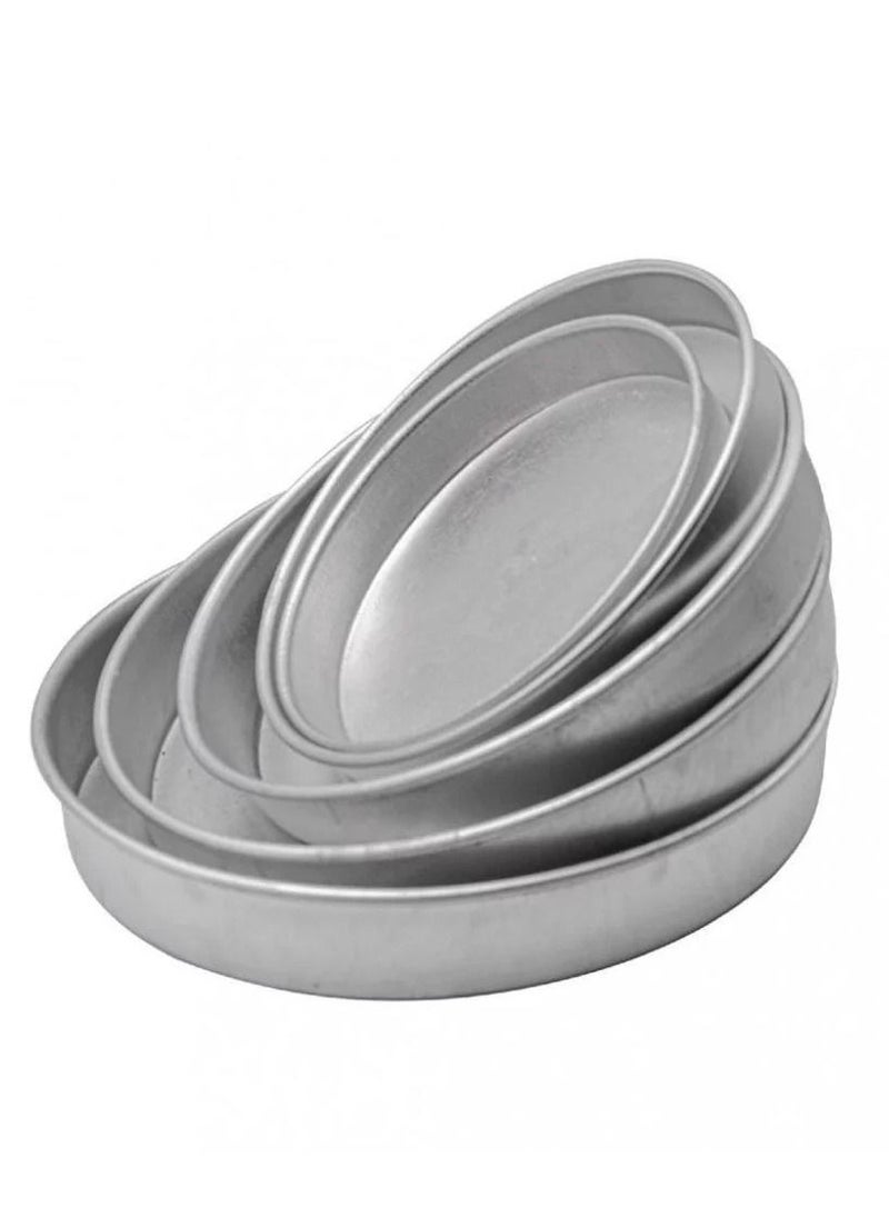 BASURRAH Non-Stick Round Baking Pan Set - 5 Pieces (17-11017) - Perfect for Baking 