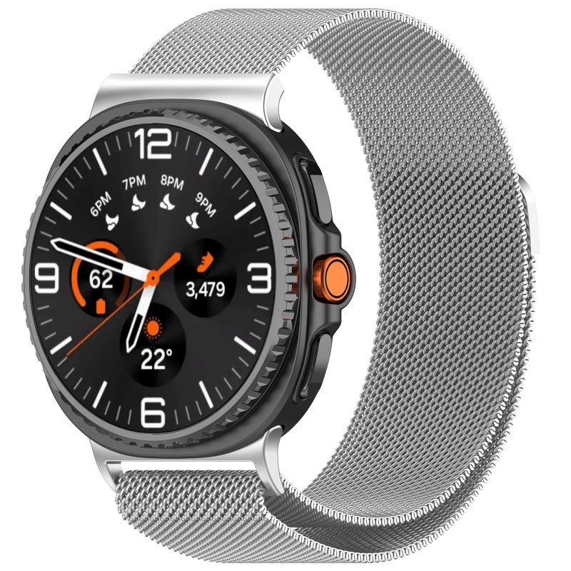 Dado Milanese Stainless Steel Strap Compatible with Samsung Galaxy Watch 8 Classic/Watch 8 – Adjustable Magnetic Replacement Band - Image 1