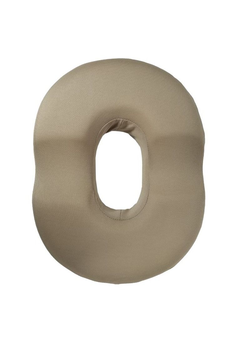 3XR Donut Pillow Seat Cushion For Car Chair Home Office, Contoured Donut Cushion Memory Foam Pillow,1 Pcs Beige - Image 2