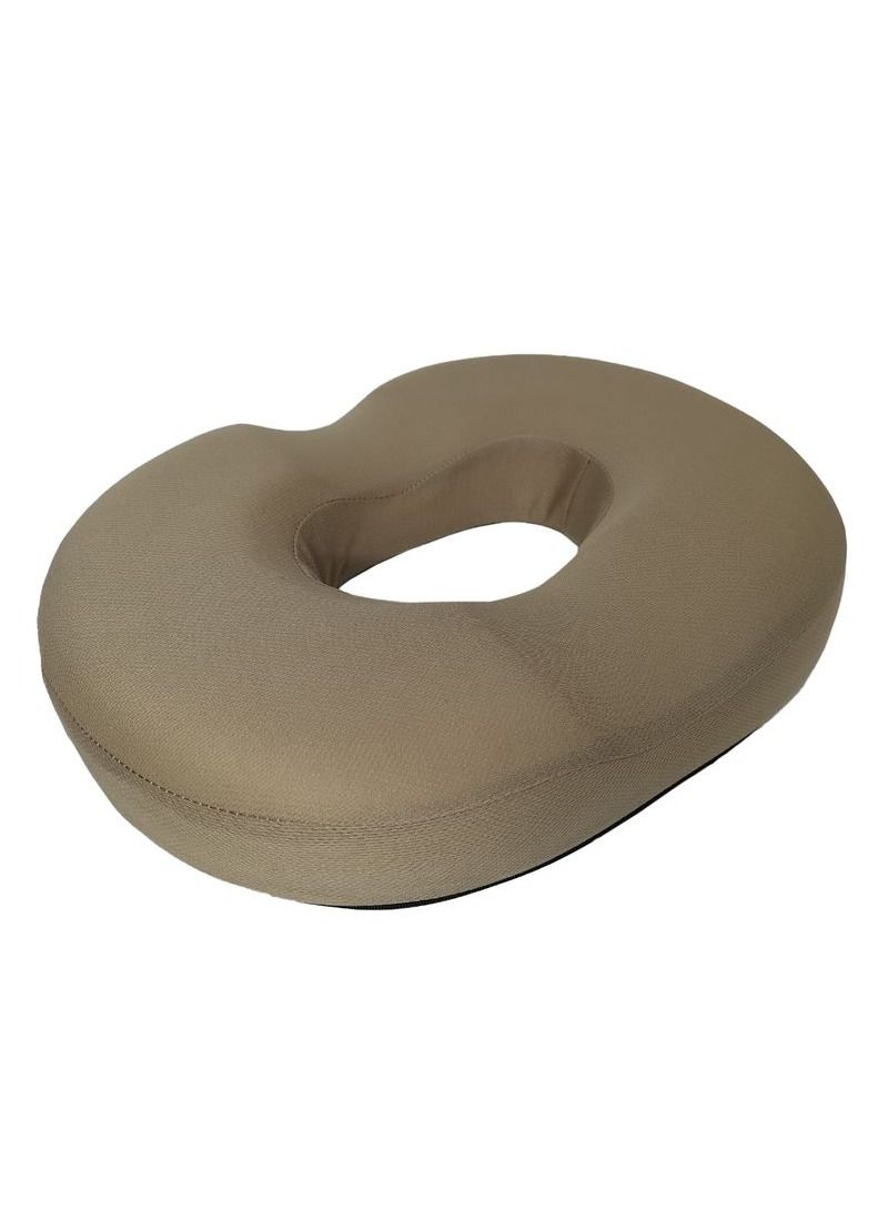 3XR Donut Pillow Seat Cushion For Car Chair Home Office, Contoured Donut Cushion Memory Foam Pillow,1 Pcs Beige - Image 3