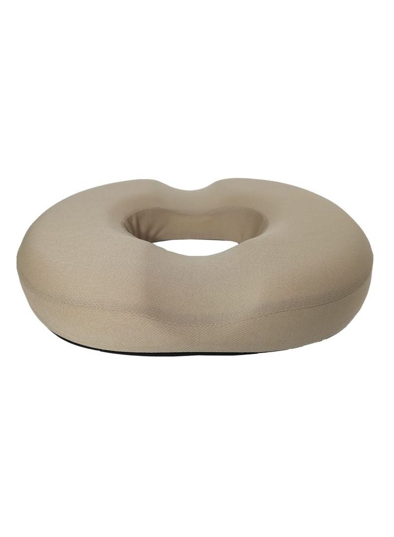 3XR Donut Pillow Seat Cushion For Car Chair Home Office, Contoured Donut Cushion Memory Foam Pillow,1 Pcs Beige - Image 4