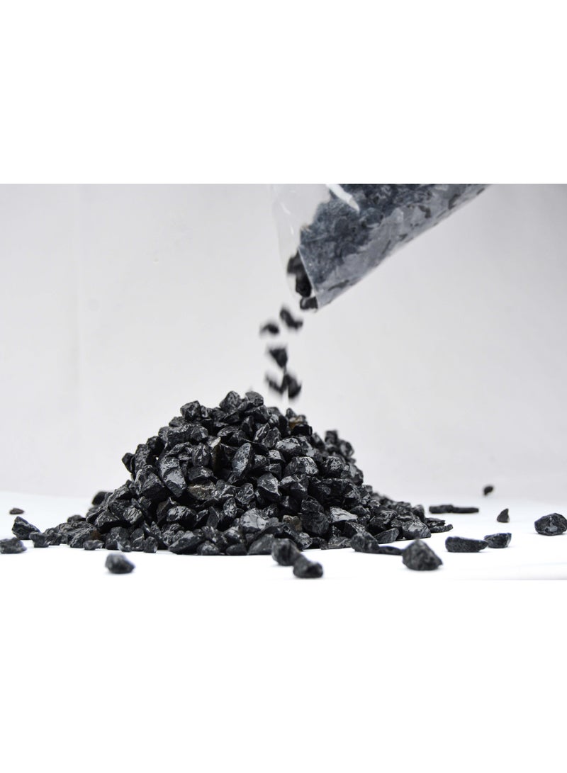 vsell24 5-8mm Premium Black Stone Chips - 20kg- Ideal for Aquascaping, Garden Design, and Outdoor Decor - Image 1