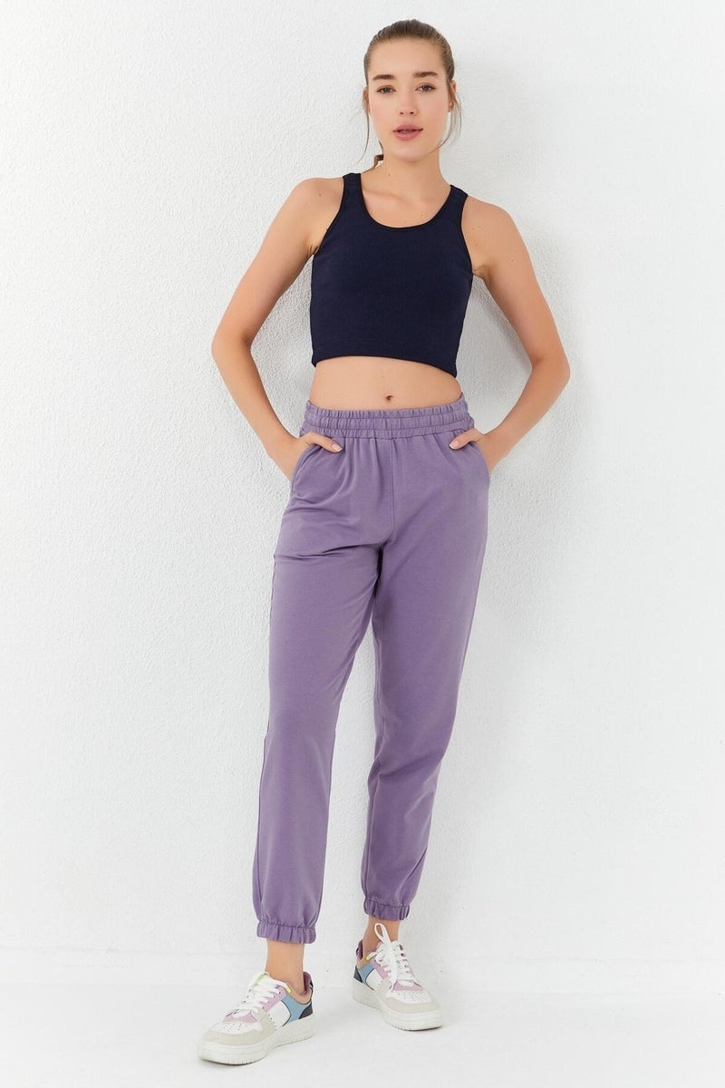 Tommy Life Indigo Basic Zero Sleeve Slim Fit U Neck Women's Crop Top Tank - 97160  - Image 2