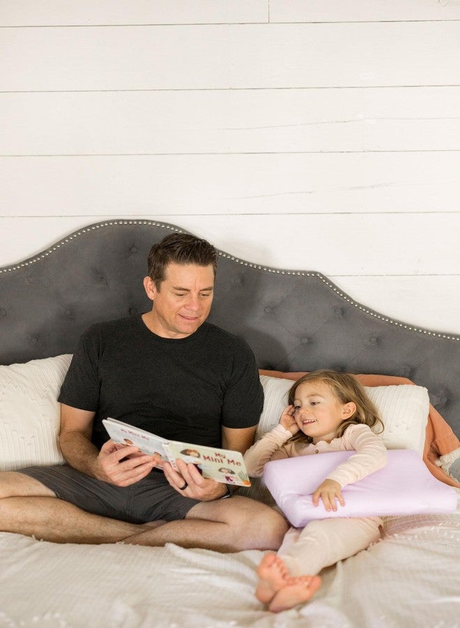 Tiny Twinkle Toddler Pillow with Fitted Pillowcase | Ergonomic Shape with Resilient, Cloud-Like Memory Foam for Comfortable Sleeping | Kids Travel Pillows (Orchid) - Image 4