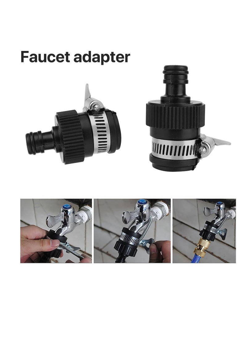 SUNSAR 4 pcs 16 mm Universal Tap Connector Adapter Hose Pipe Quick Joint Water Hose Pipe Tap Faucet Connector Adapter Connect Garden Lawn Water Tube Washing Machine Faucet Kitchen Cars Cleaning Use - Image 5