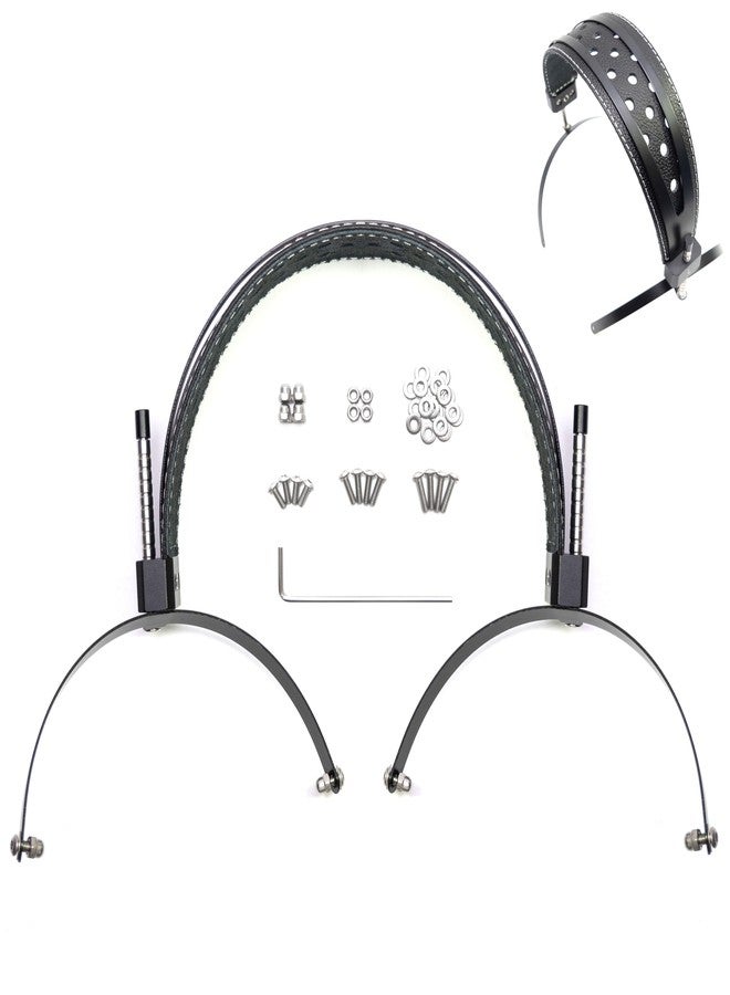 Voarmaks Genuine Leather Full Metal Headband Compatible with Hifiman HE400,SUNDARA,SUNDARA-C Closed-Back,HE R10 R9,HE560,HE6se,SUSVARA Replacement Headphone Weight Dispersing Strap Hybrid Headband - Image 1