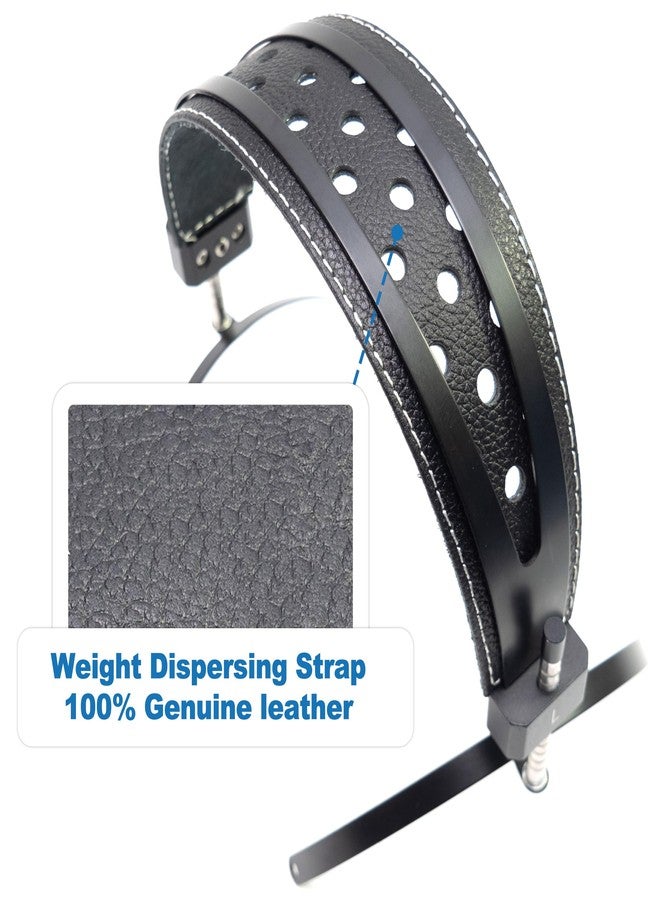 Voarmaks Genuine Leather Full Metal Headband Compatible with Hifiman HE400,SUNDARA,SUNDARA-C Closed-Back,HE R10 R9,HE560,HE6se,SUSVARA Replacement Headphone Weight Dispersing Strap Hybrid Headband - Image 3