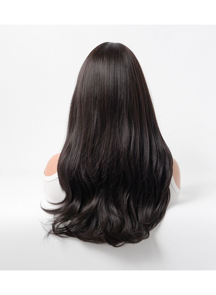 Estelle Long Straight Hair Female Milk Blonde Wigs Full Head Covers Black - Image 4