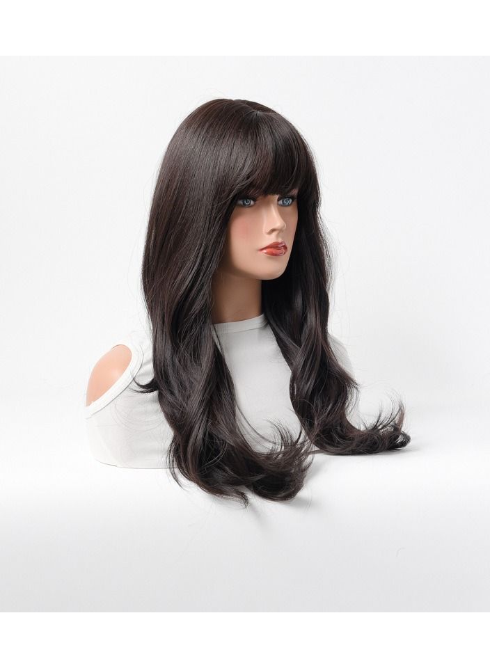 Estelle Long Straight Hair Female Milk Blonde Wigs Full Head Covers Black - Image 2