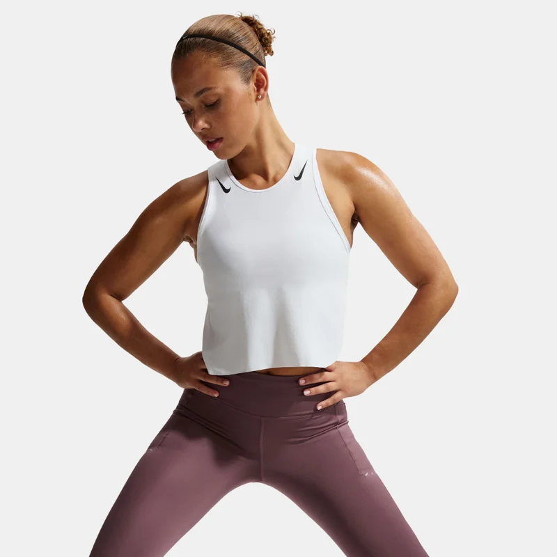 Nike Purple Women's Swift Dri-FIT High-Waisted 7/8 Running Leggings for Women | Best Price UAE