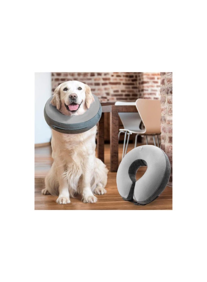 أطواق ومخاريط قابلة للنفخ للكلاب والقطط، أطواق تعافي الحيوانات الأليفة بعد العمليات الجراحية، أطواق قابلة للنفخ واقية، استبدال مخروط الكلب - Image 5