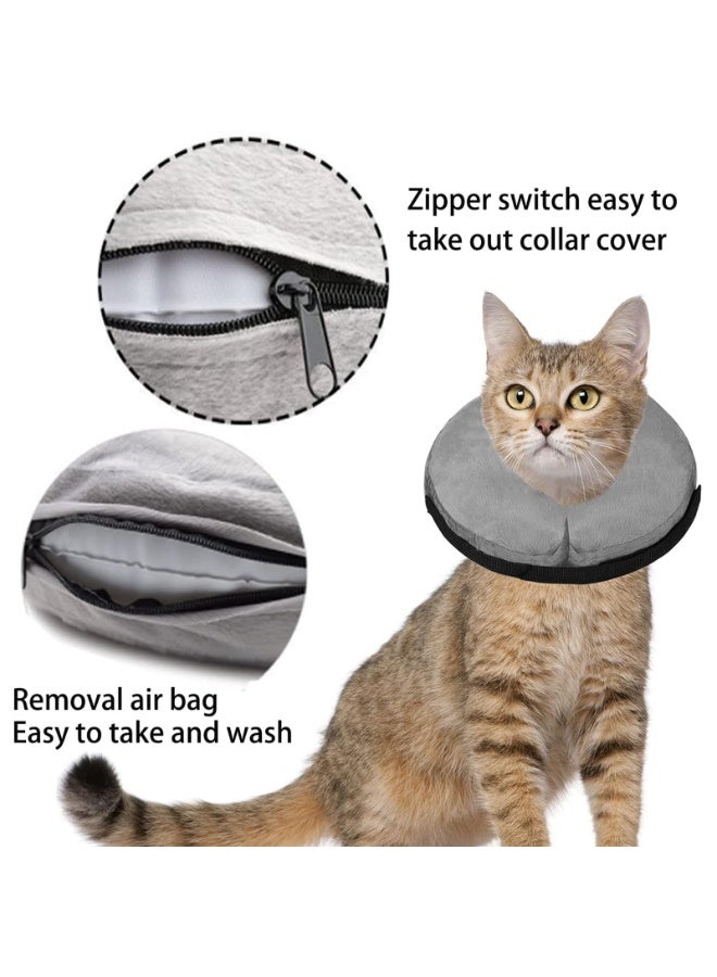 أطواق ومخاريط قابلة للنفخ للكلاب والقطط، أطواق تعافي الحيوانات الأليفة بعد العمليات الجراحية، أطواق قابلة للنفخ واقية، استبدال مخروط الكلب - Image 4