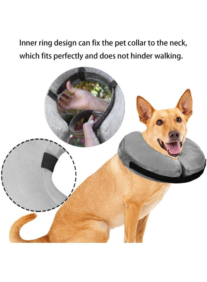 أطواق ومخاريط قابلة للنفخ للكلاب والقطط، أطواق تعافي الحيوانات الأليفة بعد العمليات الجراحية، أطواق قابلة للنفخ واقية، استبدال مخروط الكلب - Image 3