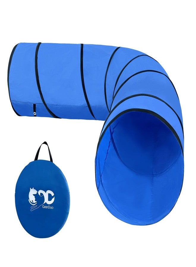 GeerDuo Dog Agility Tunnel, Dog Agility Equipment, Dog Agility Training with Carry Bag (Blue) - Image 1