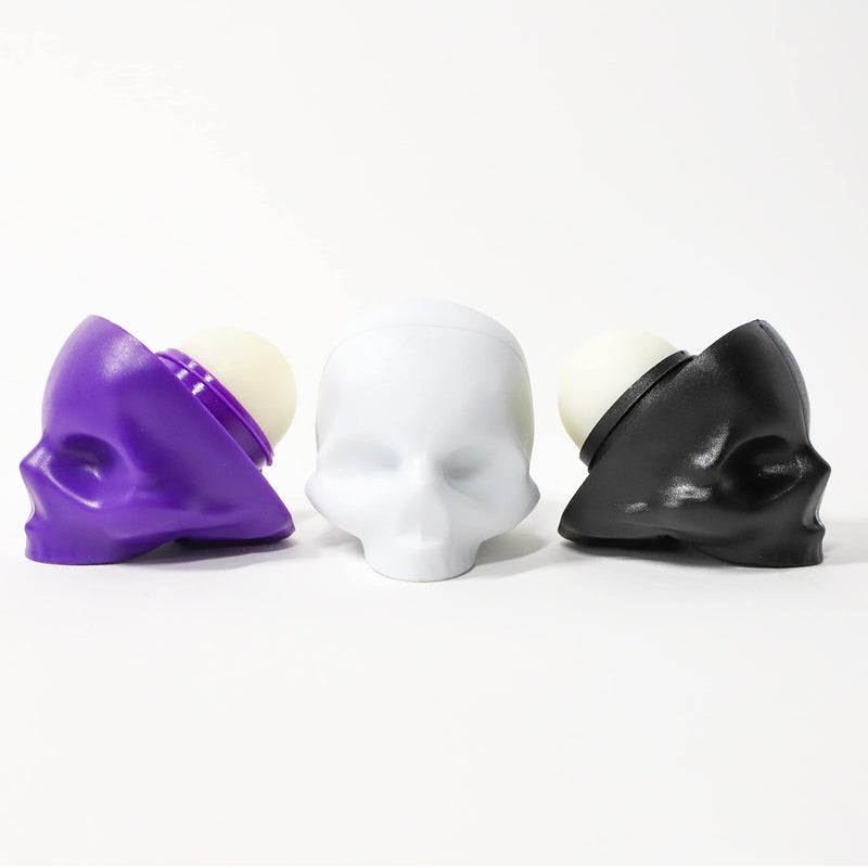Rebels Refinery 3Piece Neapolitan Skull Lip Balm Bundle Passion Fruit Black Mint White Vanilla