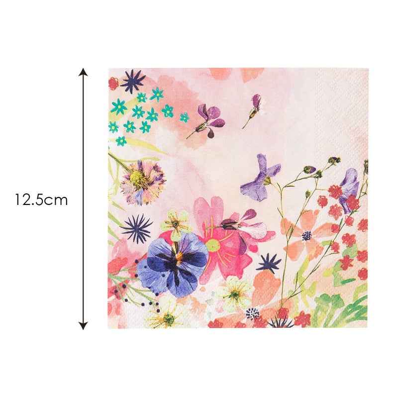 Talking Tables, Pretty Floral Paper For Napkins, Pretty Floral Paper Napkins Serviettes For Afternoon Tea Party Decorations - Mother's Day, Birthday ,Wedding Bridal or Baby Shower, 25cm, Pink - Image 2