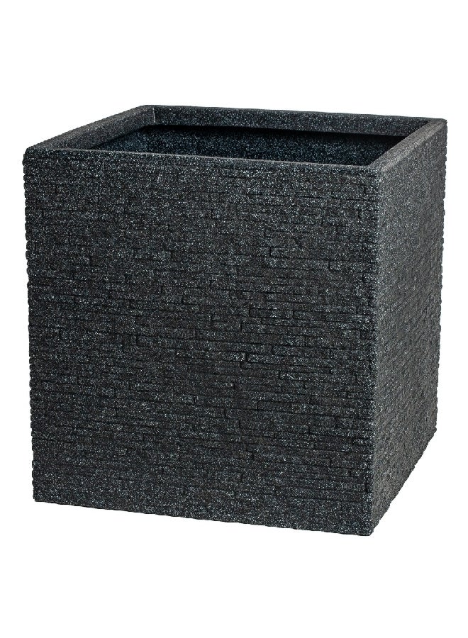 ستراتا وعاء نباتات خارجي مربع الشكل مقاوم للطقس مقاس 39 × 38 سم GN687-ASH