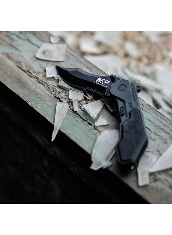 Smith & Wesson SWMP1BS Magic A/O Folder Knife, High Carbon Stainless Steel, Aluminum - Image 4