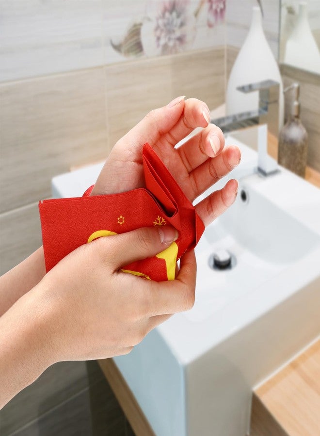 Zhanmai 200 Pcs Christmas Napkins Bulk Paper Funny Christmas Cocktail Napkins Disposable Team Naughty Team Nice Holiday Red Green with Gold Foil for Xmas Party Supplies Decorations, 6.5 x 6.5 Inch - Image 5