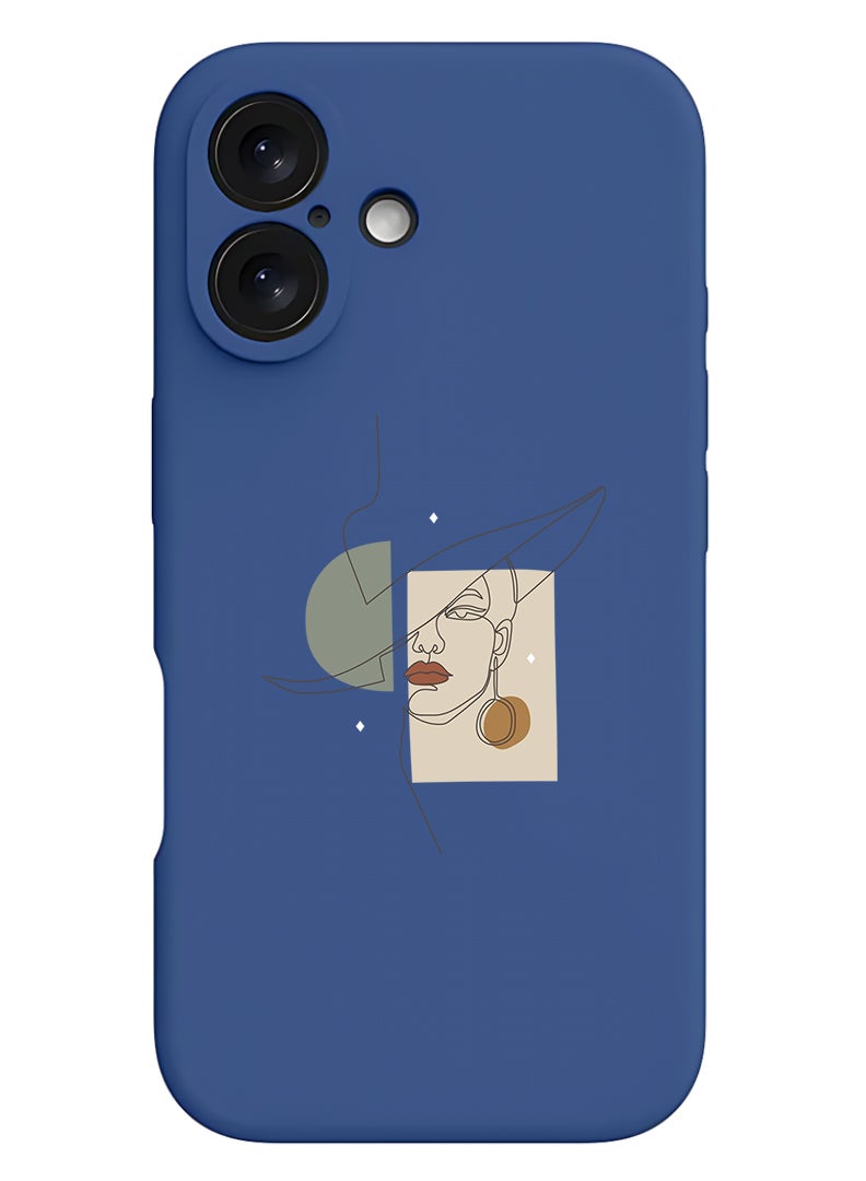 Theodor Protective Slim Fit Case Liquid Silicone Cover with Full Body Protection Anti-Scratch Shockproof Case For Apple iPhone 17 (Blue) Women in Style - Image 1