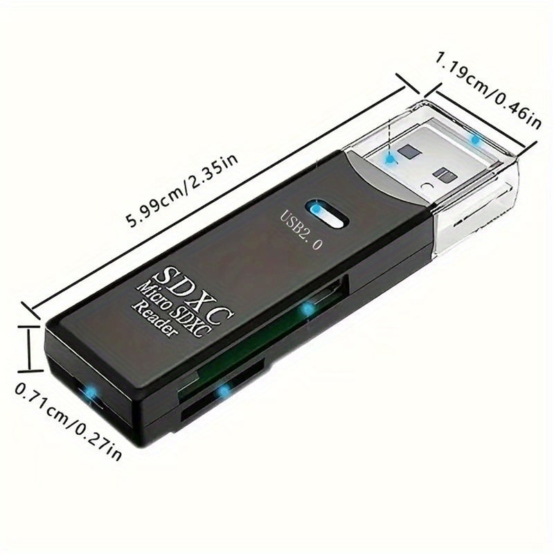 قارئ بطاقات USB عالي السرعة USB2.0/USB3.0 متعدد الوظائف ثنائي الوحدة لبطاقات SD وTF - Image 4