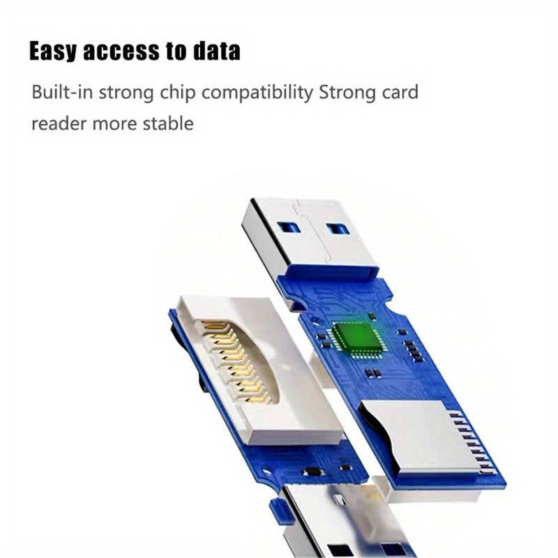 قارئ بطاقات USB عالي السرعة USB2.0/USB3.0 متعدد الوظائف ثنائي الوحدة لبطاقات SD وTF - Image 5