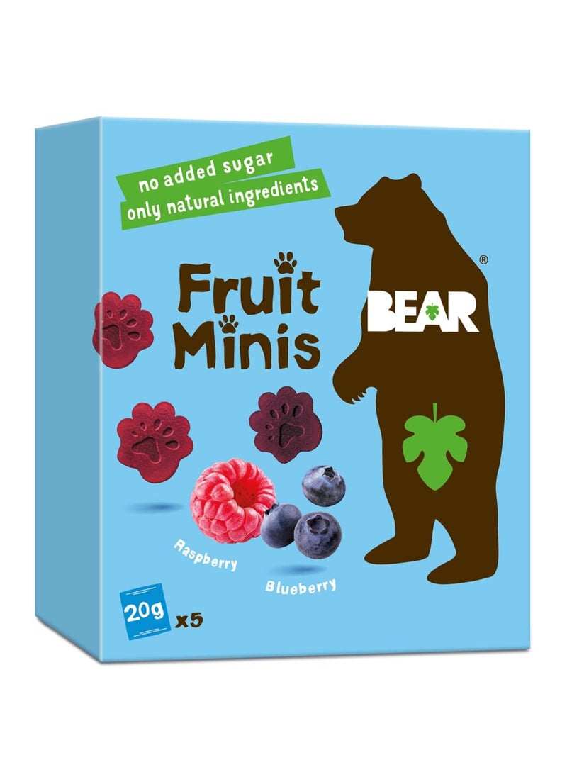 Bear Fruit Minis Blueberry And Raspberry 5 x 20g  - Image 1